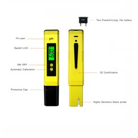 SqkjIvy PH Meter for Water Hydroponics Digital PH Tester Pen 0.01 High Accuracy Pocket Size with 0-14 PH Measurement Range for Household Drinking, Pool and Aquarium