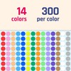 4200 Pieces - 2cm Coloured Dot Stickers, Sticky Dots Round
