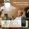 HOYECHI Camping Accessories Fan with Light - Portable Rechargeable Tent