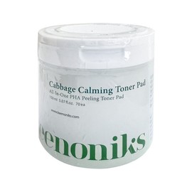 Kinonix Cabbage Calming Soothing Toner Pads 70 Sheets 1 Pack / Circle / 키노닉스 양배추 카밍 진정 토너 패드 70매 1개  써클