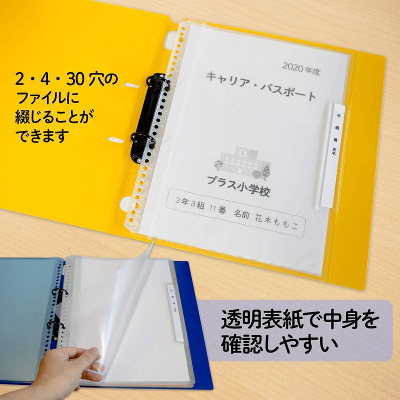 Plus RE-201CF Name Refill-Type Clear File, Vertical Input, 6 Pockets,