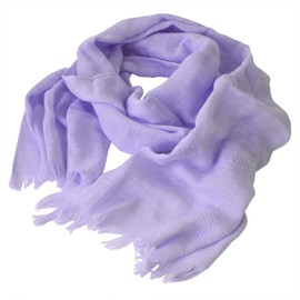 Hiorie Scarf, Made in Japan, Cotton Gauze Scarf, Long Length, UV Protection, Washable - lilac