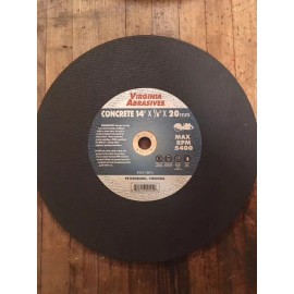 Virginia Abrasive 2 New Virginia Abrasive Saw Blades 14" Concrete Abrasive Blade 14" x 1/8" x 1"