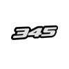usa Standard 345 Car Emblems White - Black 345 Side