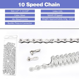 10 Speed Bike Chain, Bike Chain for Road Mountain Racing Cycling(10 Speed Chain, 1 Set)