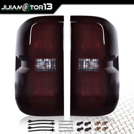 jijiamotor13 Tail Lights Brake Lamps Fit For 14-19 Silverado 1500 2500 3500 Rear Left Right