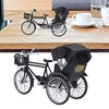 Rickshaw Model Retro Design Decorative Interesting Alloy 3 Wheel Rickshaw