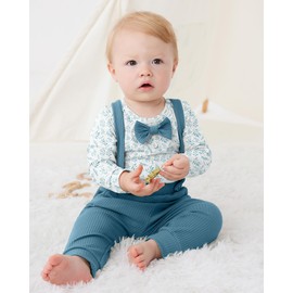 SANMIO Infant Baby Boy Clothes 3-6 Months Outfits Long Sleeve Romper and Pants Sets Baby Boy Fall Winter Clothing Set