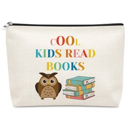 Sazuwu Reading Gifts for Book Lovers Makeup Bag Birthday Gifts for Women Who Read Books Book Reader Gifts for Women Cosmetic Bag Funny Gifts for Friends Adult Humor Travel Pouch