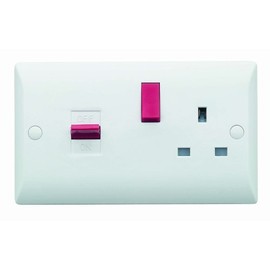 Superswitch SW25 45A Double Pole Cooker Control Unit with 13A Socket