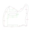 Musiclily 8 Hole Tele Pickguard for American/Mexican Made Fender Standard