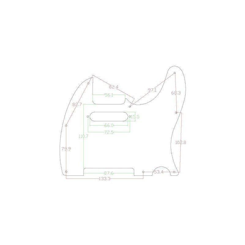 Musiclily 8 Hole Tele Pickguard for American/Mexican Made Fender Standard