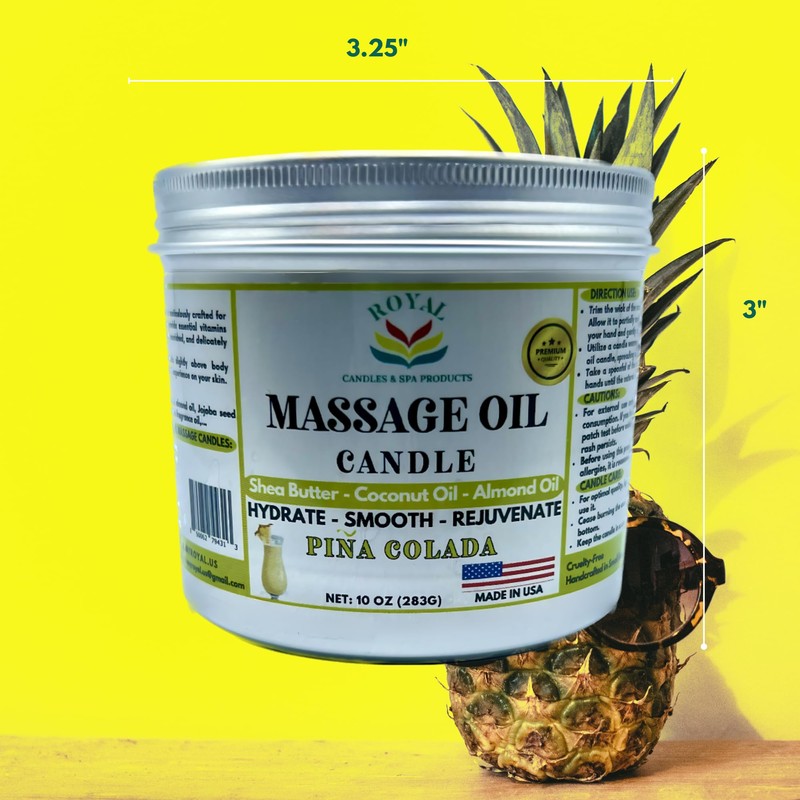 Royal Candles & Spa Products Massage Oil Candle (Pina Colada)