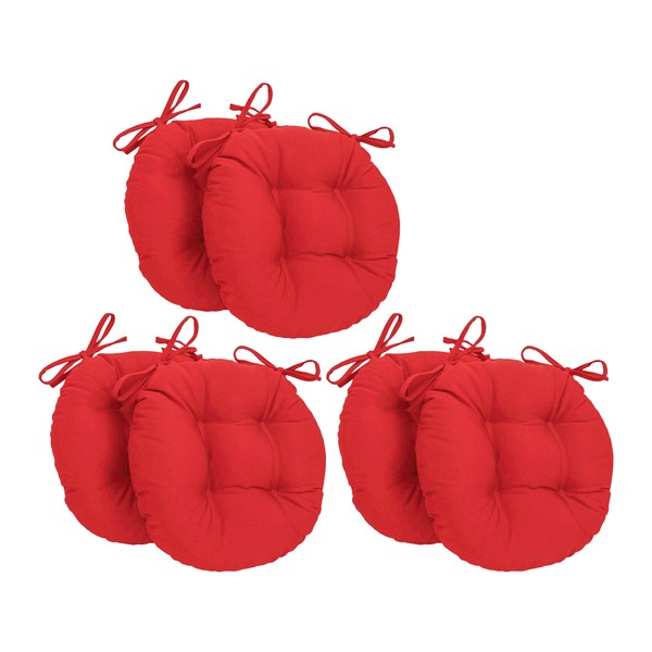 Blazing Needles 16-inch Round Tufted Twill Chair Cushion, 16 x