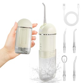 Dental Flosser for Teeth, Rechargeable Oral Irrigator for Home and Travel, Collapsible Water Teeth Cleaner for Braces and Dental Care, Waterflosser for Oral Hygiene.