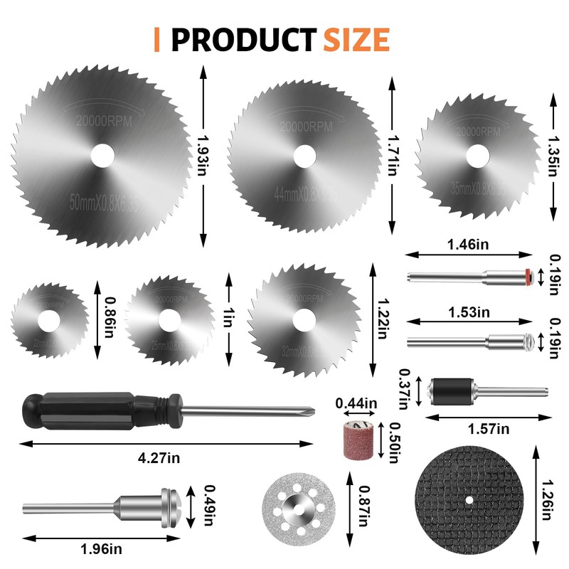 55pcs Cutting Wheels Set for Dremel Rotary Tool,10pcs Resin Cutting