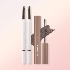 Wake Make [Brow SET] Wakemake Natural Hard Brow Pencil + Real Fixing Slim Brow Cara / [브로우SET] 웨이크메이크 내추럴 하드 브로우 펜슬 + 리얼 픽싱 슬림 브로우카라