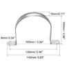 sourcing map 100mm(4") Rigid Pipe Strap, 2 Holes 304 Stainless