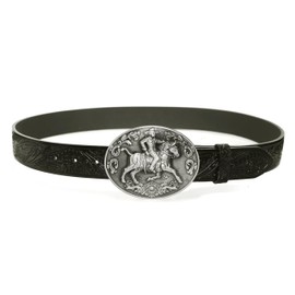 GURANSE 3D Americal Western cowboy knight Belt Buckle With Acanthus Carving Symbol Style