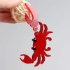 Wixine 1Pairs Fashion Red Crab Earring Acrylic Resin Drop Dangle
