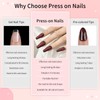 Cat Eyes Press On Nails,12 Sizes - 24 Pcs Soft