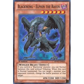 YU-GI-OH! - Blackwing - Elphin The Raven (BPW2-EN026) - Battle Pack 2: War of The Giants - Round 2 - 1st Edition - Super Rare