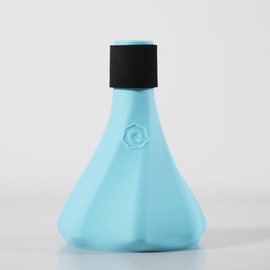 Trumpet Mute, For Practice, Noise Reducing, "QooMute" Practice Mute, Lightweight, Home Practice Equipment, BRASS DESIGN (Color: Azure)