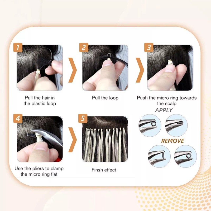 Runature Extensiones Cabello Real 50gr 14in Balayage Marrón A Medio