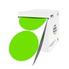 PARLAIM 3 Inch Round Color-Code Dot Stickers, 500 Color Coding Circle Labels per Roll Dispenser Box for Inventory, Light Green