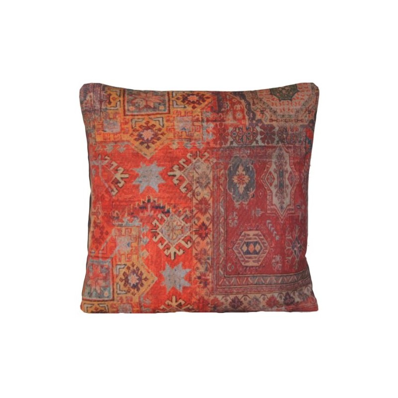 Arcobaleno London Rug Oriental Design Cushion Cover Red Printed Kilim