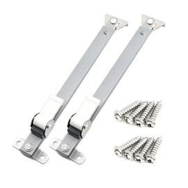 I-EASYDWW Window Hinges, Casement Window Stays, Casement Window Stopper, Casement Window Brace, Casement Window Lock, Windproof Support, Sprayed Silver Style, Flat Fixed Base, 03 Model, 1 Pair