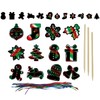 Iconikal Scratch Art Bulk Pack, Christmas, 48 Ornaments with 24
