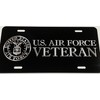 Bold Engraved US Air Force Veteran Aluminum Metal Black Diamond