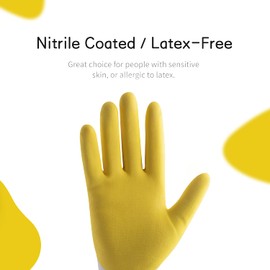 HANDLANDY Garden Gloves for Women Latex Free, 6 Pairs Breathable Nitrile Coated Small Gardening Yard Work Gloves