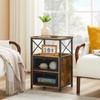 VECELO End Tables with Storage Space,Flip Door Night Stand for
