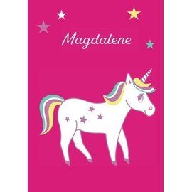 Magdalene: Einhorn Malbuch / Tagebuch / Notizbuch - DIN A4 - blanko