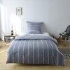Keayoo 2 Piece Bed Linen, Grey, White, Striped, 100% Cotton