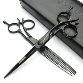 Sharons 440C Hair Cutting Scissors Set 6 Inch / 7 Inch 2 Pieces Black
