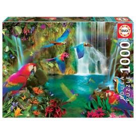 Educa 18457, Tropical Parrots, 1000 Piece Puzzle for Adults and Children from 10 Years, Animal Puzzle, Natural Puzzle