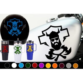 Generic Motorcycle Bike Symbol Vinyl Decal Sticker Waterproof Harley Biker Motorbikes Motor Bicycles Bikes Helmets (Black Glossy, 0.84"" x 1"")