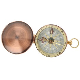 Aoresac Lightweight Vintage Style Copper Pocket Watch Compass for Climbing,Travel, with Easy Carry, Suitable for Outdoor Activities (Compass)