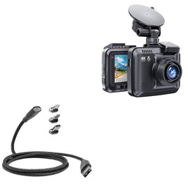 BoxWave Cable Compatible with Rove R2-4K Pro Dash Cam - MagnetoSnap PD AllCharge Cable (100W), Magnet Charging Braided USB Type-C Micro - Jet Black