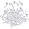 Curtain Glider Hooks White Plastic Curtain Hook, Pack of 50