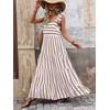 PRETTYGARDEN Womens Dresses 2025 Summer Striped Sleeveless Maxi Dress Casual