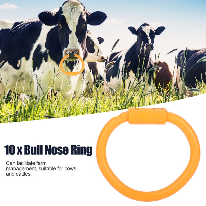 10Pcs Nylon Bull Nose Ring Accessory for Cattle Cow Farm