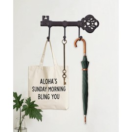 gardmate Wall Hooks for Hanging - Cast Iron Vintage Decor Coat Rack with Mounting Screw Kit - Vintage Design Hat Hook for Kitchen, Entryway - Heavy Duty Key Racks for Wall(Key Shape)