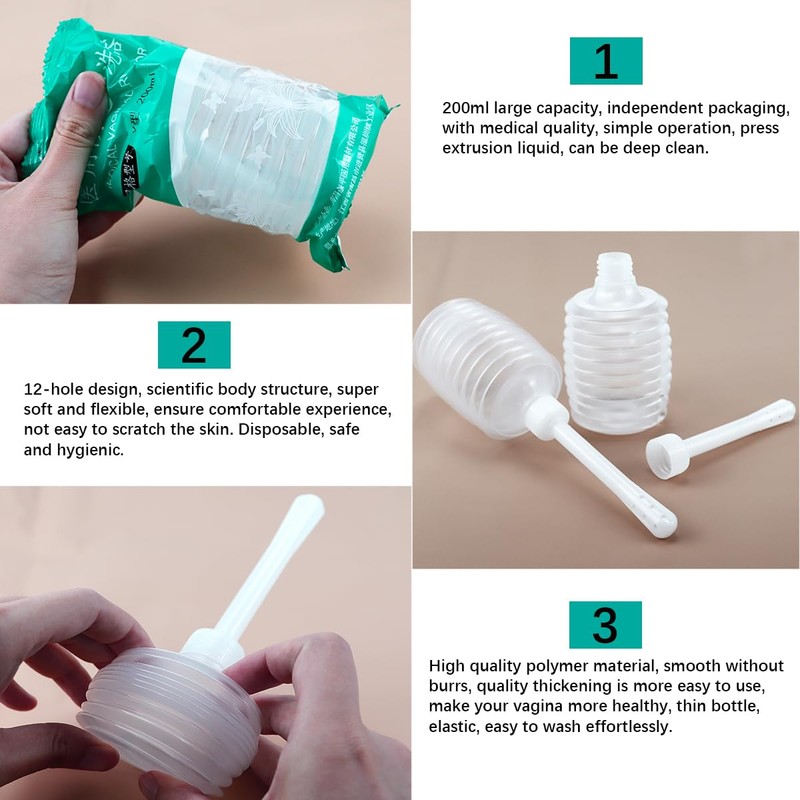 DOERDO 15pcs Disposable Enema Douche Applicator Vaginal Douche Anal Applicator