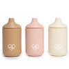 Vasos de silicona para bebé con pajita, tapa confiable, taza