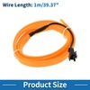 X AUTOHAUX 1m EL Wire Cable LED Glow String Light