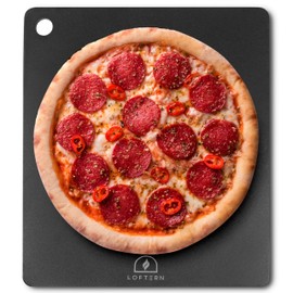 Loftern 14" x 16" Pizza Steel - Heavy-Duty Carbon Steel Baking Plate for Oven, Grill & Pizza Oven - Pro Pizza Stone for Bread, Sourdough, and Crisp Crust Perfection